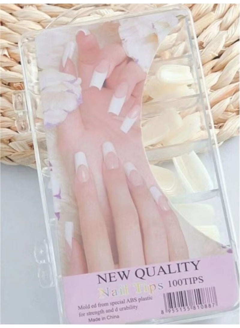 100 قطعة أظافر صناعية بدون صمغ - Image 2